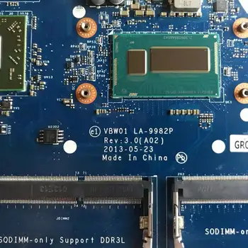 LA-9981P arba LA-9982P Nešiojamojo kompiuterio motininė plokštė, skirtas Dell Inspiron 15R 5537 3537 mainboard su I5-4200U 2GB vaizdo plokštė Testuotas OK