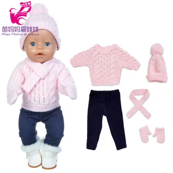 40 cm bebe lėlės drabužiai skara kepurės pirštinės 18 colių mergina lėlės drabužiai, žaislai, dovanos