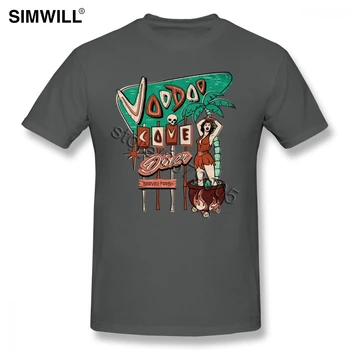 Voodoo Cove Diner Marškinėliai vyriški Miesto Trumpas Rankovėmis Grynos Medvilnės Marškinėlius, O Kaklo Tee Marškinėliai Didelio Dydžio Drabužius, 4XL 5XL 6XL