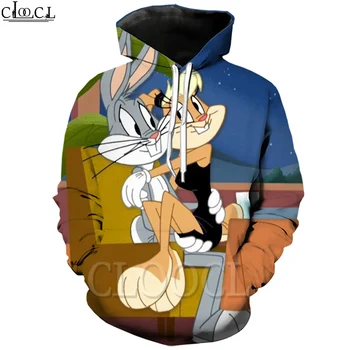 CLOOCL Animacinių filmų Anime Bugs Bunny Hoodie Vyrai Moterys 3D Spausdinimo Juokinga Karšto Pardavimo Hoodies Harajuku Tracksuit Streetwear Viršūnės