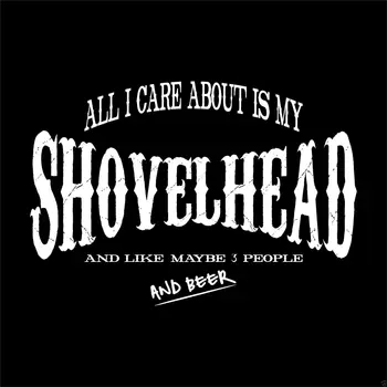 2019 Naujausias Mados Visi, man rūpi Mano Shovelhead - Shovelhead Marškinėliai - Juokingi Marškinėliai - Biker Medvilnės Humoro Tee Marškinėliai