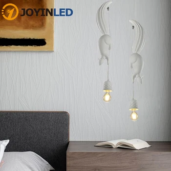 Modernus Nordic LED priedai veltiniams, vilna Lempa Voverė Formos Kūrybiškumą Rožinė Mėlyna Balta E27 Sieniniai šviestuvai, Valgomasis, Vaikų Kambarys, Vaikų Kambarys
