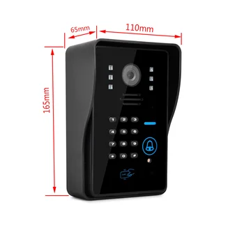 7inch WIFI/Laidinio Vaizdo Doorbell Domofonas namo, 1080P vaizdo Kamera Naktinio Matymo Prietaisas RDA Slaptažodį Atrakinti