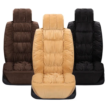 Universalus Automobilių Sėdynės Padengti Nustatyti Šiltas Pliušinis Automobilių Sėdynių Užvalkalai Raštas Pagalvėlių Žiemos Viršelio Kilimėlis Auto Interjero Priedai