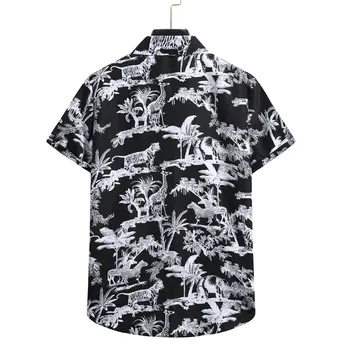 Derliaus Vyrams Marškinėliai Megztinis Trumpomis Rankovėmis Havajų Paplūdimyje Gėlių Drabužiai Vyrams Golfo Marškinėliai Paplūdimys Marškinėliai Vyrams Vasaros 2021