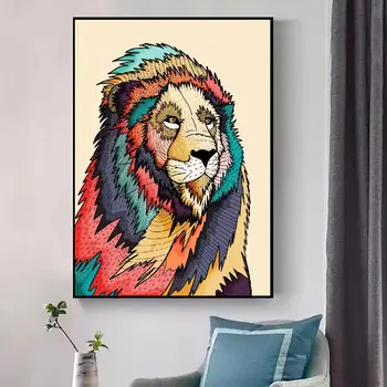 Regal liūtas Gyvūnų Meno Nuotraukas Spausdina Namų Dekoro Sienos Plakatas Apdaila Už Kambarį