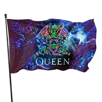 90x150cm Queen Roko grupės vėliava