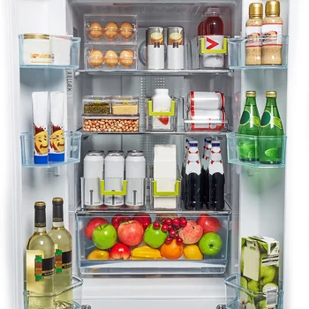 Plastikiniai Virtuvės Sandėliukas Kabineto Rinkinys, 2,Šaldytuvas ar Šaldiklis Maisto Saugojimo Dėžės,Organizatorius, Vaisių,Maisto