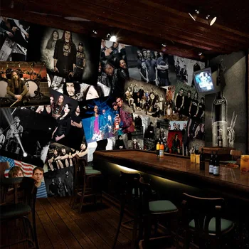 Custom 3D foto tapetai, 3D custom filmo muzikos žvaigždė simbolių plakatas didelis sieninis Baras Cafe lounge, restoranas tapetai