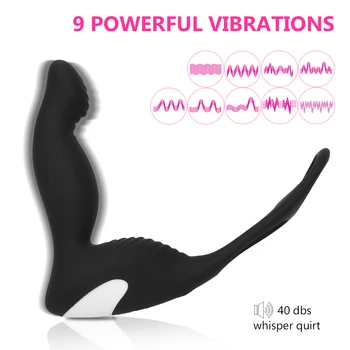 VATINE Analinis Vibratorius Prostatos Masažas Sekso Žaislais Vyrams, Vyrų Masturbacija Silikono Butt Plug 9 Režimas Sekso Produktas