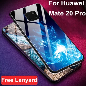 Coque Už Huawei Mate 20 Pro LYA-AL00 atveju grūdintas stiklas + minkštas kraštas padengti Huawei Mate 20pro stiklo atvejais, mate20pro shell