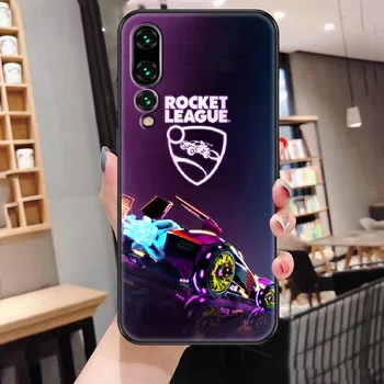 Žaidimo Raketų Lygos Telefoną atveju Huawei P Mate P10 P20 30 P40 10 20 Smart Z Pro Lite 2019 black 3D ląstelių padengti prabanga bamperis