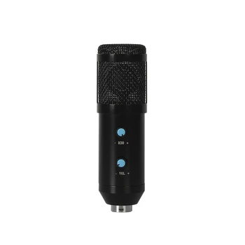 Mikrofono Rinkinį su Svirtimi Garso Studija USB Maitinimo Juoda Muzikos Įrašymo Kondensatoriaus Mikrofonas, Konsoliniai Parama