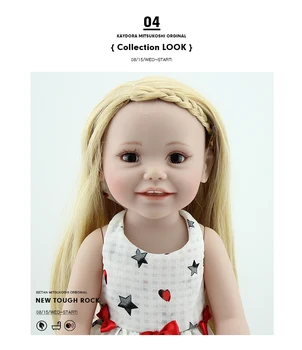 45cm Vinilo naujagimiui geriausia dovana atgimsta brinquedos reborn lėles kūdikiams amerikos bonecas princesė vaikams gimtadienio dovanos