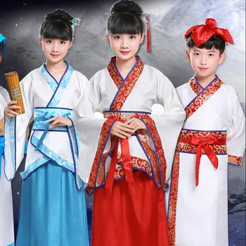 Tradicinės kinų šokių kostiumai berniukas ming opera vaikams Senovės Pasakų han tang dinastijos čing hanfu Suknelė Vaikų vaikai grils