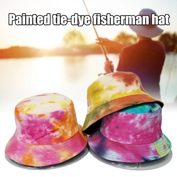 Unisex Suaugusiųjų Kibiro Kepurę Medvilnės Dangtelis Žvejybos Žvejys Skrybėlę dvipusis Kaklaraištis Dažų SunhatA BHD2