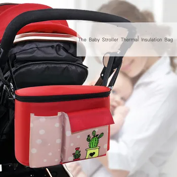Kūdikio vežimėlis maišą Vaikiškų Vežimo Butelį, Maišelį Mama Vystyklų Krepšys Mumija Sauskelnių Vežimėlis Saugojimo Krepšys priedai
