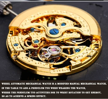 BINGER Automatinis laikrodis Vyrams, Odos Atsitiktinis Verslo Laikrodžiai Pora Mechaninė Žiūrėti Moterų Skeletas Žiūrėti relogio masculino