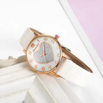 Strazdų Meilės Masto Paprasta Moteris Kvarcinis laikrodis su Derliaus Odos Juostos Dizainą, Prabangos Moterų Mados Laikrodis Moterų Laikrodžiai