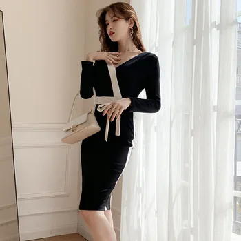 BacklakeGirls Moterų Elegantiškas Mados Office Lady Darbo Drabužiai Stilingas Šalis Платье Varčias Midi Bodycon Oficialų Suknelė 2020 Vestidos
