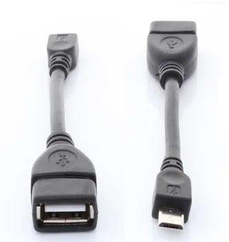 Juoda OTG Adapteris Micro USB Kabeliai, OTG USB Kabelis, Mikro USB į USB 2.0 Xiaomi 