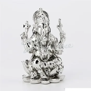 Kūrybos Indija Ganesh Buda Dekoratyvinė Danga Ganesa Dievo Figūrėlė Dervos Amatų Papuošalai Namų Gimtadienio Dovana R3722