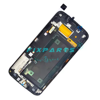 5.1 Samsung Galaxy S6 Krašto LCD G925 G925F SM-G925F Ekranas Jutiklinis Ekranas skaitmeninis keitiklis komplektuojami su rėmo SAMSUNG S6 Krašto LCD