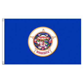 Nemokamas pristatymas xvggdg jav amerikos minesotos valstijos vėliavos spausdinti Poliesteris banner vėliavos