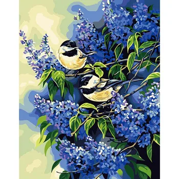 ArtSailing modulinės nuotraukų skaičius cute little blue bird Namų puošybai naftos tapyba ant drobės plakatai su rėmu NP-429