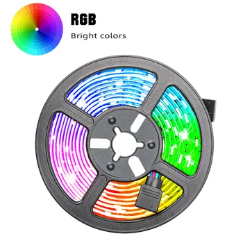 LED Šviesos Juostelės RGB 5050 SMD 2835 Lanksčios Juostelės fita led šviesos juostelės RGB 5M 10M, 20M Juosta Diodų DC 12V+ Nuotolinio Valdymo pultas