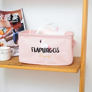 Sulankstomas Flamingo Saugojimo Krepšys Darbalaukio Miegamasis, Vonios kambarys, Saugojimo Organizatorius Įvairenybės Apatiniai Žaislas Makiažas 23*16*12cm