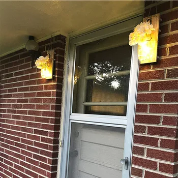 Kaimiškas Mason Jar Sconces Namų Dekoro 6 Valandų Laikmatis Dekoratyvinių Gėlių Sienų Dekoras su LED Juostelės Žibintai