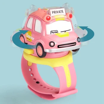 Surinkti Automobilių Žiūrėti Žaislas su Spauda Kontrolės Muzikos, Šviesos, Riešo laikrodis su Mini Automobilio Modelį Žiūrėti Vaikas Autobusų