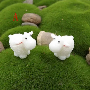 5 vnt Avių Gyvūnų Miniatiūriniai Pasakų Sodo Namų, Namų Apdailos Mini Amatų Micro Kraštovaizdžio Dekoro Priedai 