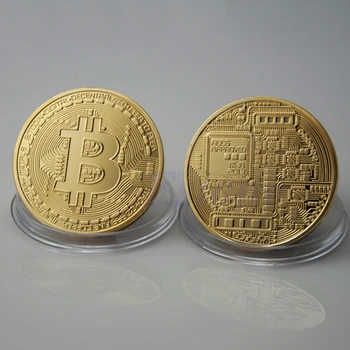 Bitcoin Monetos, Aukso Skiedra Sidabrą, Kolekcines, BTC Monetų Meno Kolekcija Dovanų Naujas Lašas Laivybos