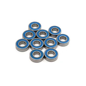 Aukštos kokybės 50PCS ABEC-5 MR105-2RS MR105 2RS MR105 RS MR105RS 5x10x4 mm, Mėlyna gumos sandarios miniatiūriniai giliais rutuliniai guoliai