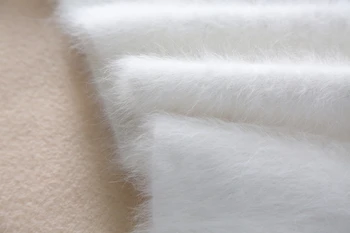 Dirbtiniais Mink Kašmyro Megztinis Golfo Moterų 2020 M. Rudens Žiemos Baltos spalvos Megztinis Megztinis Traukti Femme Hiver Streetwear megztas Megztinis