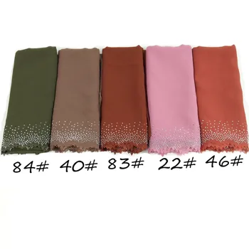 E12 20pcs Aukštos kokybės pjovimas lazeriu šifono hijab skara skara moterų skara/šalikas lady wrap skara gali pasirinkti spalvas