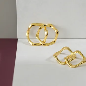 Paprasta Nereguliarus Bangų Modelį žavesio Žiedas 925 Sterlingas Sidabro Žiedai Moterims, Moteriška Sidabro Papuošalai anillos plata 925 para mujer