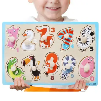 Smegenų Žaidimas, Dėlionės, Žaislai Vaikams, Švietimo Medinis Žaislas Gyvūnų Skaičius Mokymosi Puzzle Dėlionės Valdybos Medienos Kūdikių Juokingi Žaislai