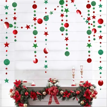 4M Šmėžavimas Žvaigždės Popieriaus Girliandą Linksmų Kalėdų Dekoracijas Namuose Naujųjų Metų 2021 Noel ChristmasTree Papuošalai Kerst 2020 Navidad