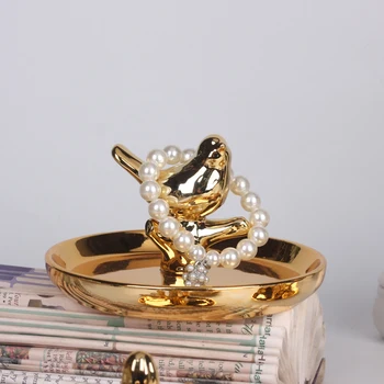 Asmenybės Šiaurės Statulėlės Keramikos Meno Kūrybos Šiuolaikinės talpinimo Aukso Miniatiūriniai Gyvūnai Modelio Namų Stalo Dekoro DA60XBJ