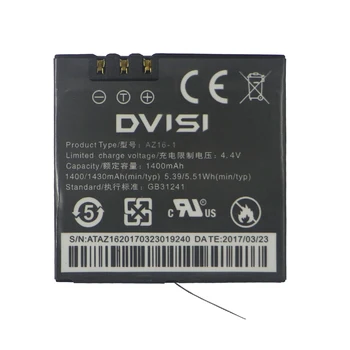 DVISI 3pcs AZ16-1 Xiaomi YI2 II YI 2 II Baterija+baterijos atveju Xiaomi YI 4K Veiksmų Fotoaparato II 2 Sportas Veiksmo Kameros