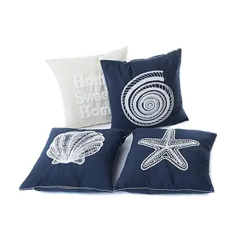 Siuvinėjimo pagalvės užvalkalą Viduržemio jūros regiono stiliaus Pagalvėlė padengti Vandenyno Serijos pagalvė padengti drobės, Užvalkalai dekoratyvinių Pagalvių užvalkalus