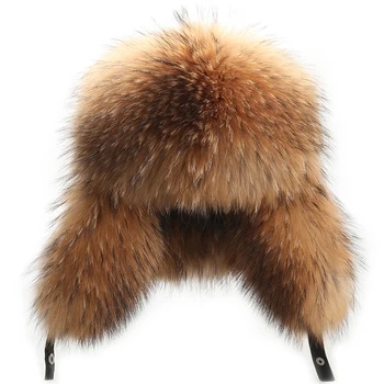 2020 m. Žiemos Vyrų Realių Silver Fox Fur Bombonešis Skrybėlę Meškėnas Kailių Ushanka Bžūp Trapper rusijos Žmogus Slidinėjimo Skrybėlės, Kepurės Nekilnojamojo Leat