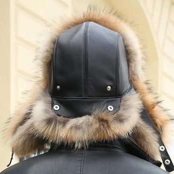 2020 m. Žiemos Vyrų Realių Silver Fox Fur Bombonešis Skrybėlę Meškėnas Kailių Ushanka Bžūp Trapper rusijos Žmogus Slidinėjimo Skrybėlės, Kepurės Nekilnojamojo Leat