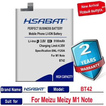 HSABAT 5100mAh BT42 Baterija Meizu Meizy M1 Pastaba Baterija