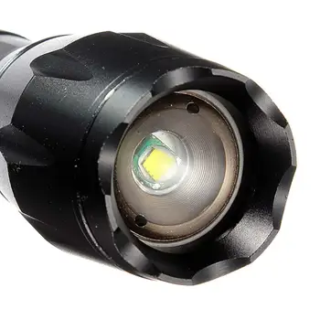 Skywolfeye LED Žibintuvėlis Įkraunamas 8000 Liumenų Žibintuvėlis Aliuminio Lydinio, Juodos spalvos Žibintuvėlį, Fakelą