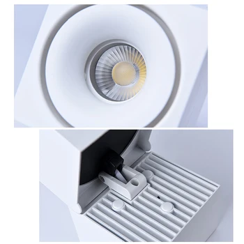 AC85-265 įvesties 5W/9W/15W LED paviršiaus sumontuoti lubų lempa, Sulankstomas COB fone vietoje šviesos, Miegamojo kambarį 