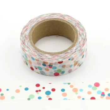 10m*15mm Kūrybos Spalvotų Taškų Washi Tape 